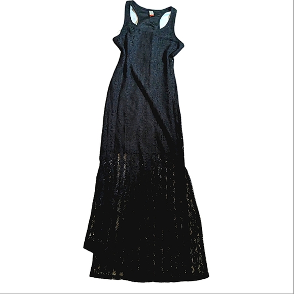 No Boundaries Black Lace Maxi Dress - Picture 1 of 4